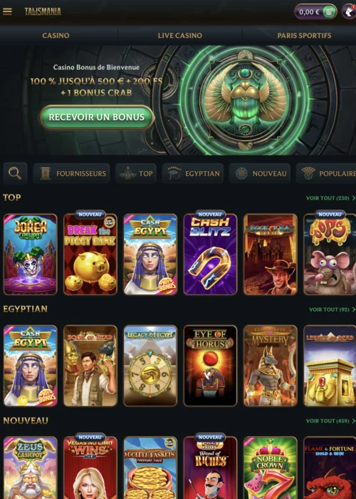>Navigation Talismania Casino